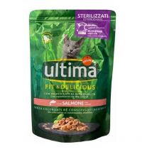 Cat bocconcini per gatti sterilizzati in bustina da 85 gr al salmone - Ultima
