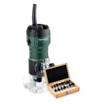 Metabo - Affleureuse filaire 500 w 6 mm fm 500-6 avec lot de fraises 601741180
