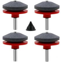 Aiperq - Affûteur de lame de tondeuse à gazon universel, 4 pièces, affûteur de tondeuse à gazon, accessoires de tondeuse à gazon avec 1 Kit