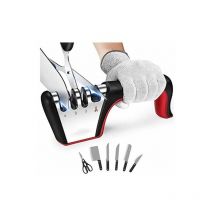 Shining House - Afilador de cuchillos, afilador de cuchillos profesional 4 en 1, afilador de cuchillos para tijeras y cuchillos de cocina de