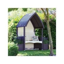 AFK - Cottage Arbour Wooden Garden Seat Chair Bench Lavender Purple & Cream fsc