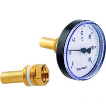 Afriso - bimétal Thermometer 1930 -120 degrés 63708 corps 80mm, arbre 40mm, raccord 2000 /2"