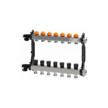 Afriso Edelstahl-Heizkreisverteiler ProCalida VA 1C Vario-DP 7 Heizkreise 86427