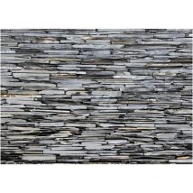 Ag Design - Gray stone wall, photo murale, 360x254 cm, 4 parts