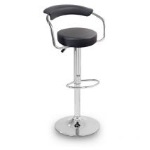 Aga24 - Aga Barhocker MR2037 Schwarz aus Kunstleder 360° drehbar höhenverstellbar, Barstuhl, Küchenhocker, Barhocker, Barstuhl, Bistrohocker