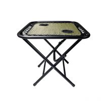Aga Campingtisch Mr49tb – Klapptisch 50x50x50 Cm Mit 2 Getränkehaltern – Faltbar, Stabil & Wetterfest – Kompakt Für Camping & Reisen
