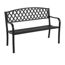 Aga24 - Aga Gartenbank Metall, 2-Sitzer Sitzbank, Parkbank bis 240kg belastbar, Terrassenbank für Garten, Balkon und Terrasse MR2004 127x60x87cm