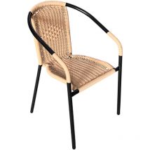 Aga Gartenstuhl RATAN Dunkelgrau/Beige