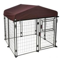 Aga Hundezwinger mit Überdachung 122x130 cm DS2MD