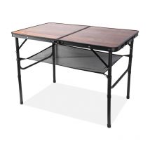 Aga24 - Aga Klappbarer Campingtisch 90x60x42/66 cm Braun
