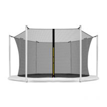 Aga Sicherheitsnetz für Trampolin mit Innennetz 335 cm für 8 Stangen Schwarz