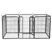 Aga Welpenauslauf Aus Metall 80x100 Cm, Freigehege Mit Tür, Welpengitter Für Hunde, Hasen & Kleintiere