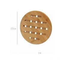 ZVD - agarraderas para mesa de comedor, posavasos redondos, manteles individuales antiescaldaduras y antideslizantes, almohadillas gruesas de bambú