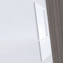 AGB - Wave Puerta Corredera Ciego Negro Opaco wave - Juego de manillas para puertas correderas