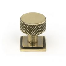 Aged Brass Brompton Cabinet Knob - 25mm (Square) - From The Anvil
