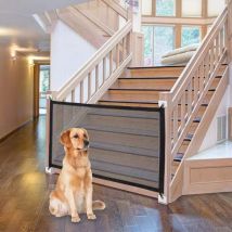 Aafgvc - Barrière de Sécurité Chien, Barriere Animaux,Barrière pour Animal Domestique, Animal Domestique Rétractable Barrières pour Escalier Cuisine