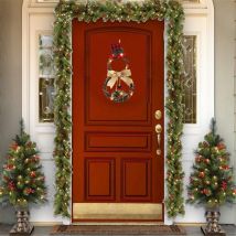 Aafgvc - Couronne de Noel Porte Decoration Pendentif Exterieur Deco Noel Guirlande de Sapin Decoration pour Votre Porte, Mur Ou Fenêtre, Cheminée