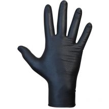 Juba - Agility Grip puderfreier Nitrilhandschuh Größe 10 – Schwarz