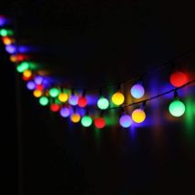 Promotion, Guirlande Lumineuse Solaire, 100 led 12m Guirlande Lumineuse Couleur Extérieure et Interieur IP65 Etanche 8 Modes, Boules Lumineuses Jolie