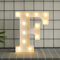 Lettres de l'alphabet à led avec lumière blanche chaude pour décoration d'intérieur, fête, bar, mariage ou festival(F) Aafgvc