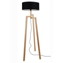Larissa Lighting - Agioi Tripod Stehleuchte 1 Helles Holz Schwarz