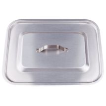 Pentole Agnelli Alma183b35 Alluminio Professionale 3 Mm, Coperchio Rettangolare Piano Con Angoli Tondi, 35 X 26 Cm