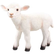 Agnello bianco in resina in piedi 1
