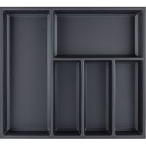 Besteckeinsatz Sky 550/60 Besteckkasten aus Kunststoff kristall soft touch schwarz - Agoform