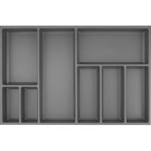 Besteckeinsatz Sky 550/80 Besteckkasten aus Kunststoff schiefergrau genarbt - Agoform