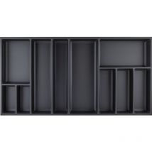 Besteckeinsatz Sky 550/90 Besteckkasten aus Kunststoff kristall soft touch schwarz - Agoform