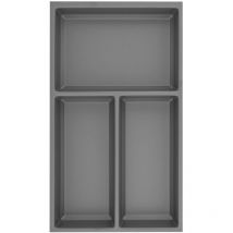 Besteckeinsatz Sky 550/35 Besteckkasten aus Kunststoff schiefergrau genarbt - Agoform