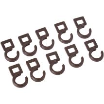 Agrafes clips marron – 10 pièces – Fixation sans perçage – Embrasse de rideau – ATELIERS 28