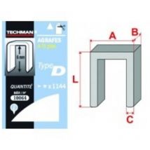Agrafes fil plat type d 12mm10124 v