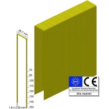 Prebena - Agrafes WP100CRFHA-ETA inox résiné - ue 2.180 pièces