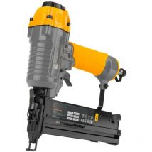 Powermat - Agrafeuse cloueuse pneumatique 2 en 1 avec mallette de transport agrafes 90 (10-40 mm) clou (15-50 mm)