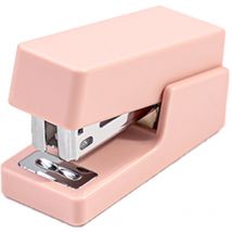 Agrafeuse sans effort, conception ergonomique légère, agrafeuse robuste facile à charger, capacité de 60 feuilles - Rose