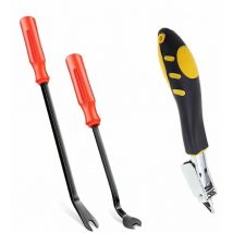 Niceone - Agrafeuse Tapissier, Arrache-clous, Tack Puller Tool, Décapant d'agrafes de Rembourrage et de Construction avec Outil D'extraction de
