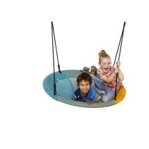 Balançoire nid souple bleu et jaune, modèle Winkoh KBT