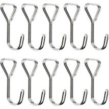 10 Pcs Crochets en Spirale, Tendeur Crochets Acier Inoxydable, Sandow Elastique Crochets, Tendeurs Elastique Crochets, pour Tentes, Vélos, Fixation