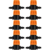 10 Pièces Vanne de Commutation D'irrigation Goutte à Goutte 4/7 Connecteur de Tube D'irrigation Connecteurs de Tuyau Vanne Barbelée Convient pour