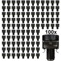 100x Vis et Ècrous à Cages M6 pour Armoires Réseau - Baie de de Serveur 10' & 19' Pouces En Acier - Noir - Ahlsen