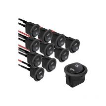 10pcs Interrupteur à Bascule Rond,on/Off Interrupteurs à bascule,Voiture interrupteur 12V 6A/250V 10A/125VAC spst Précâblé Interrupteurs à bascule
