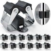 12 Pièces Porte Balais Mural,Organisateur de Balais,l'épaisseur du Rangement Balai est de 0.7 mm et Non de 0.4 mm,Accroche Balai pour Buanderie