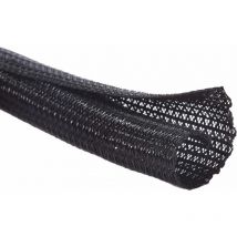 Ahlsen - 13mm-10m Gaine Câble Auto-Fermeture Manchon de Câble Cache Câble Range Câble Gestion des Câbles pour Ordinateur, Automobile - Noir,