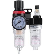 Ahlsen 1/4" Filtre régulateur Régulateur de Pression séparateur d'huile piège d'humidité compresseur de pression de l'eau de graisseur régulateur de