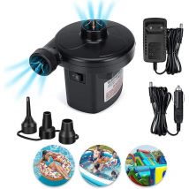 Leisei - Ahlsen 2-in-1 elektrischer Luftpumpen-Deflator, Inflator mit 3 Düsen, Wechselstrom 220 V–240 V/12 v Flügelzellenpumpe, elektrischer