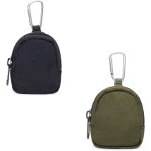2 pcs porte monnaie porte clés mini sac à dos pour homme Mini Portable Porte Monnaie Pochette Tactique Clé Pochette avec Crochet Ecouteurs Sac pour