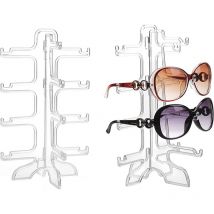 2 Pièces Monture Lunettes en Plastique, Support D'Affichage de Stockage de Lunettes à 4 Couches, Support de Lunettes de Soleil, pour Stocker Toutes