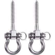 Ahlsen - 2 pieces of 304 stainless steel hooks, suspension trainer suspension kit, used for hanging chairs, suspension lights, hammocks, boxing bags,