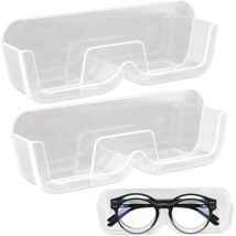 2 Pièces Porte Lunettes Rangement Mural,Pastable Acrylique Porte Lunettes, Empêche l'écrasement Etui Lunettes Organisateur,Présentoir De Lunettes De